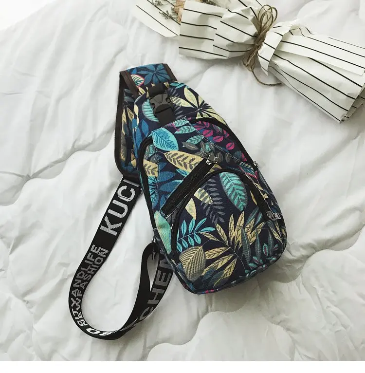 

E+ Fashion Leaves Waist Bag Waistbag for Men Women Fanny Pack Couple Running Waterproof Messenger Shoulder Chest Bags Lovers