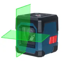 Mini nível de espírito luz verde de alta precisão luz forte automático nivelamento medidor de nível de água anti-gota linha transversal