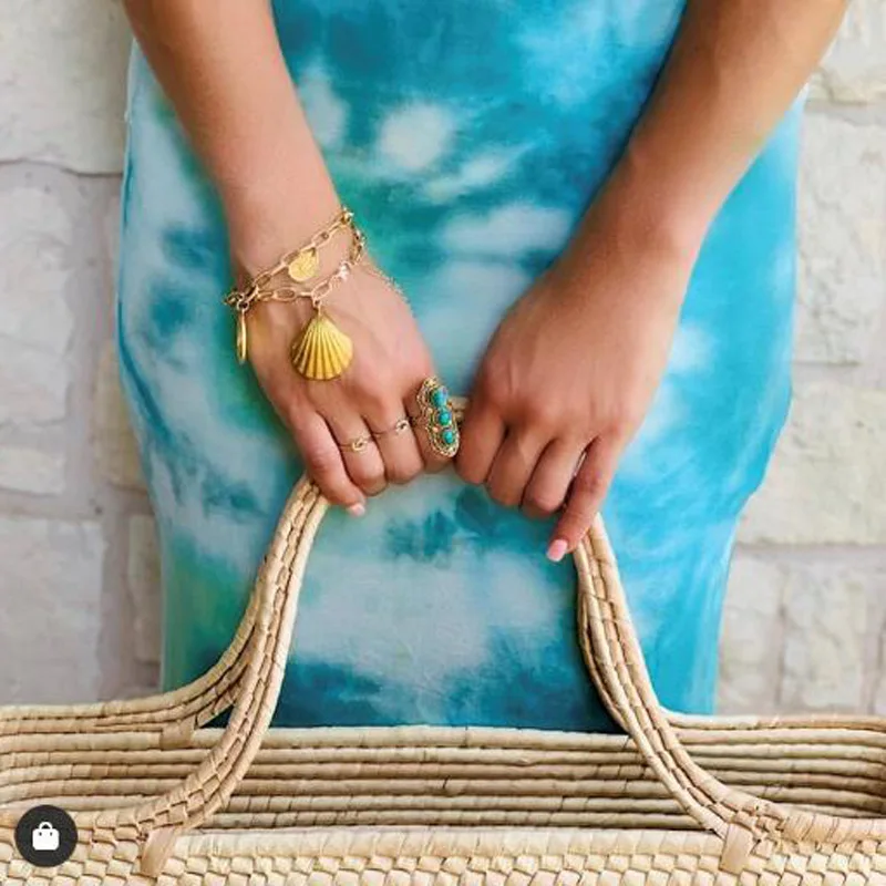 

Vintage Starfish Conch Cowrie Shell Charm Bracelet for Women Coin Jesus Chain Bracelet Bohemia Jewelry