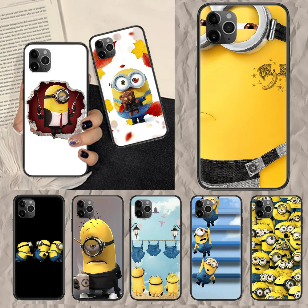 Милый чехол M-Miniones для телефона с рисунком из мультфильма корпус iphone 5 5s se 2 6 6s 7 8 12