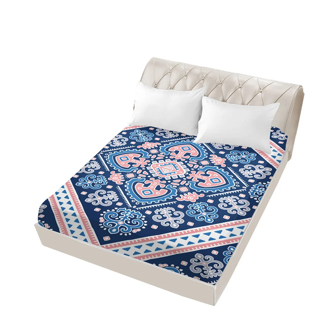 Boho простыня на резинке, Boho простыня на резинке с 12 дюймовым глубоким карманом, не мнется, мягкая и удобная простыня на кровать - Цвет: 22