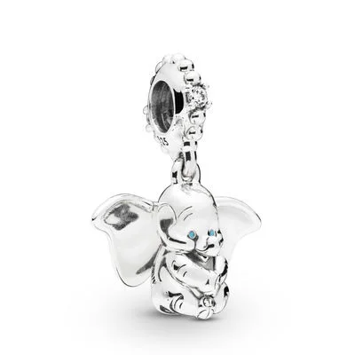 

High Quality Dumbo Elephant pendant Charm 925 Sterling Silver Beads Fit Original Pandora Bracelet necklace DIY Jewelry making