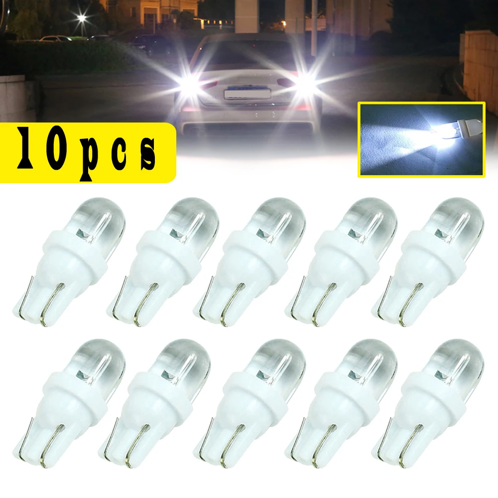 10pcs T10 W5W 194 Super White LED Car Wedge Bulbs Kit Tail Turn Signal Light Parking Lamp Truck