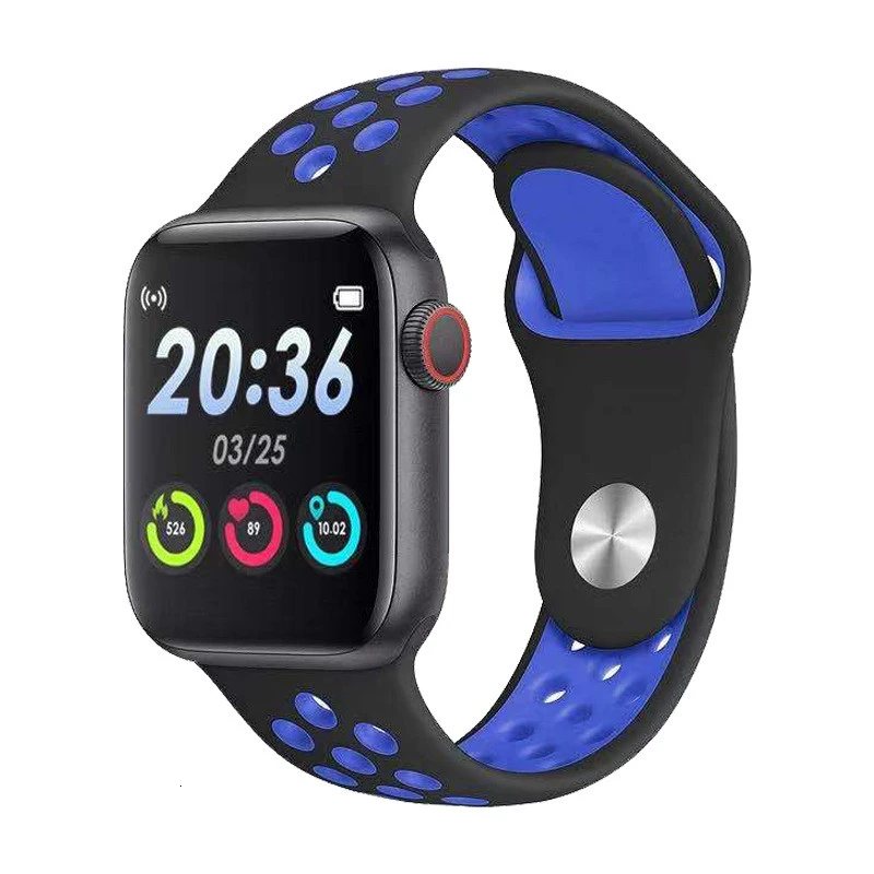 Смарт-часы W5, уведомления социальных сетей, кислородный браслет, пульсометр, кровяное давление, фитнес-браслет для Android IOS Eh - Цвет: Black blue
