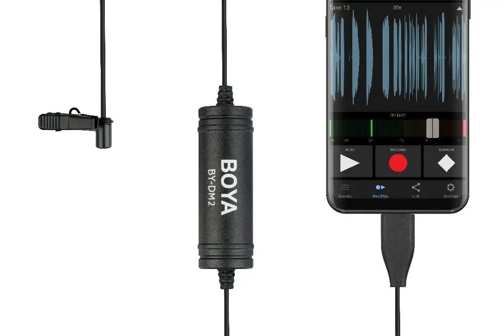 

BOYA BY-DM2 Digital Lavalier Microphone Type C interface For Android Huawei