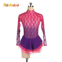 Nasinaya фигурное катание платье по индивидуальному заказу для соревнований по фигурному катанию юбки для конькобежцев для девочек Для женщин детская гимнастика производительность 3-cлойная юбка;