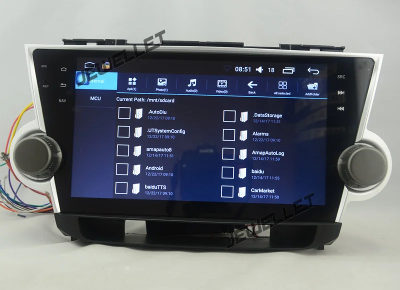 10," четырехъядерный 1024*600 HD экран Android 8,1 Автомобильный gps Радио навигатор для Toyota Highlander Kluger 2008-2013 с 4G/Wifi DVR