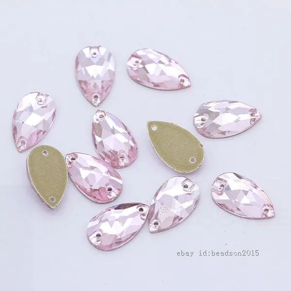 pink 28p 11x18 мм, цветные стразы в форме капли, кристаллы, стеклянные камни, Пришивные серебряные стразы с плоской задней частью, драгоценные камни, 2 отверстия, бусины на пуговицах для свадебного платья - Цвет: pink