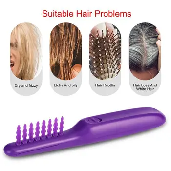 

Tame Mane Electric Detangling Brush Hair Curly Detangle Tangles Loosen Hair Dry knots Brush Scalp Comb and Massage For Wet T9Q2