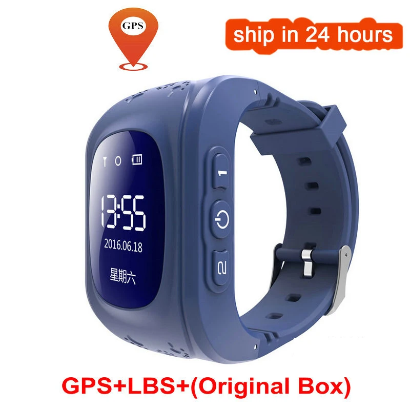 Детские часы, Детские умные часы, Детские Водонепроницаемые gps SOS, анти-потеря, умные часы для детей, 2G, sim-карта, часы, трекер звонков, часы - Цвет: LBS And GPS
