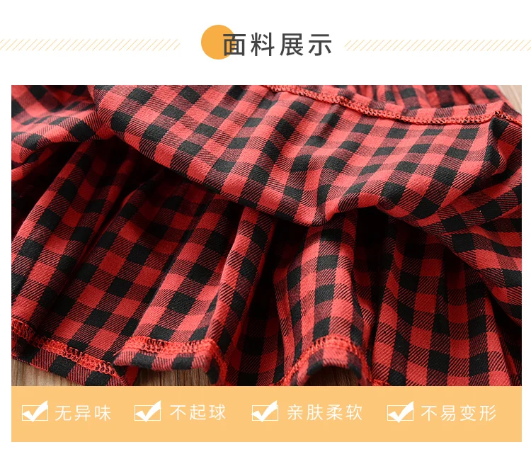 2to 10 year Girls plaid dresses autumn and spring long sleeve fashion female children clothing dress vestido kids clothes