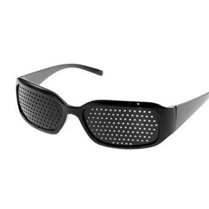 Черные очки унисекс для ухода за зрением, маленькие отверстия для глаз, очки для упражнений, зрение, улучшенное пластиковое естественное Исцеление