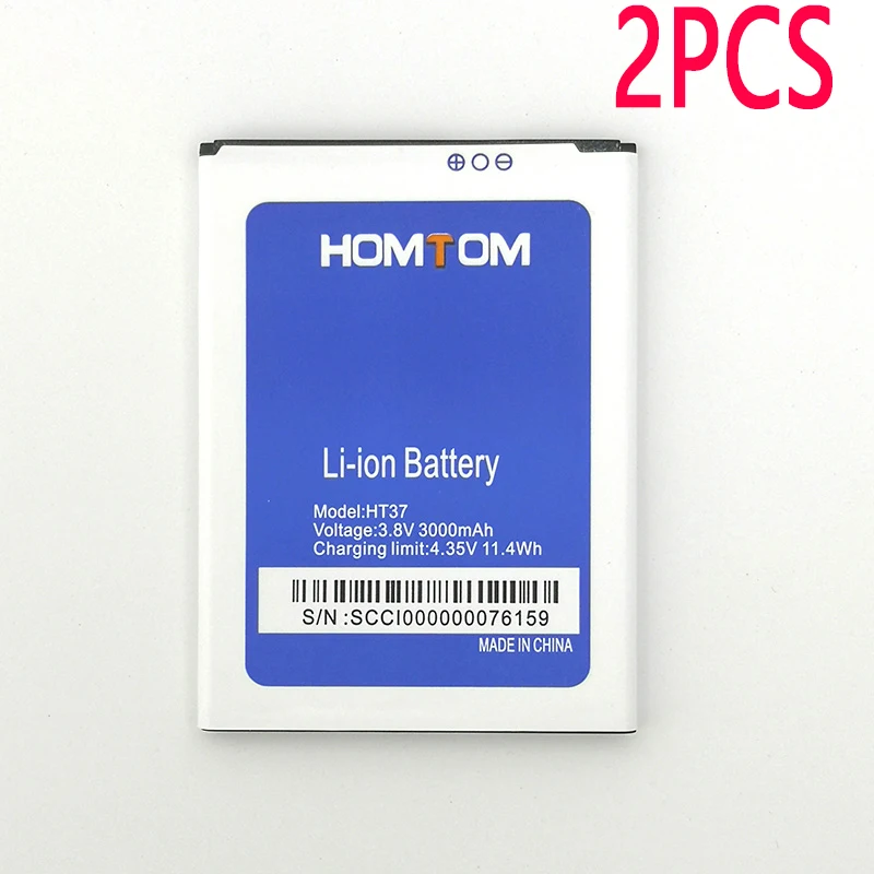 

2pcs NEW 3000mAh Battery For HOMTOM HT37/HT37 PRO Moble Phone+Tracking Number