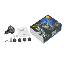 Универсальная автомобильная система контроля давления в шинах TPMS в режиме реального времени, прикуриватель с ЖК-дисплеем и цифровым дисплеем, автоматическая система охранной сигнализации