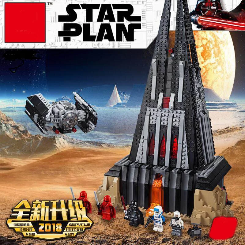 

2019 Star War Legoinglys Darth Vader's Castle Set Model Building Blocks Bricks DIY Toys for Children Gifts StarWar 75251