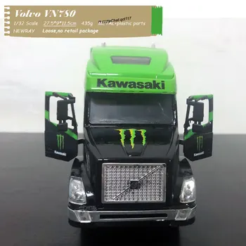 

NEWRAY 1/32 Scale Volvo VN780 Monster Energy Kawasaki Factory Team Truck Diecast Metal Car Model Toy For Gift,Kids,Collection