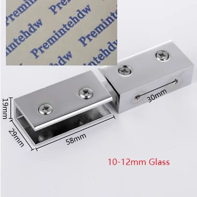 10-12mm XL 4 шт/лот Цинк стальная стена винный шкаф витрина зажим стеклянной полки зажим Поддержка одностороннее, двухстороннее плавающее стекло полка - Цвет: 10-12mm XL