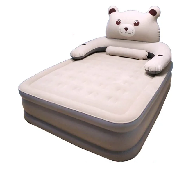 Гигантская надувная кровать домашняя двойная надувная кровать надувной матрас утолщенный Портативный надувная кровать для отдыха на открытом воздухе надувная кровать кемпинг открытый коврик - Цвет: Черный