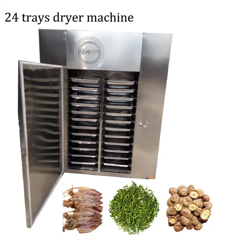 

24 Trays Fruit Vegetables Drying Machine Electric Fruit Dehydrator Gas Stainless Steel Drying Equeipment
