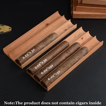 

New Arrival Cigar Tray Cigar Companion Premium Spanish Cedar Lumber Case for Cigar humidor 3 Slots Cigar Accessory on Sale
