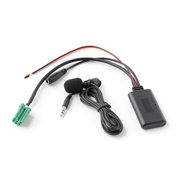 

For Renault Radio Updatelist Car AUX Audio BT Adapter with Microphone Handsfree Phone Call AUX-IN ISO 6Pin Replacement