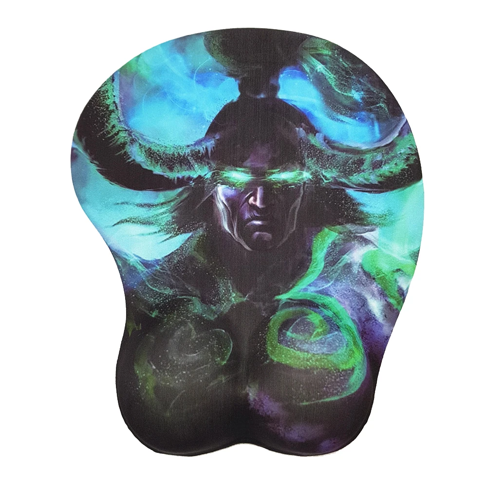 Игровой коврик для мыши Illidan 3D с мягкой гелевой подставкой запястья|Коврики