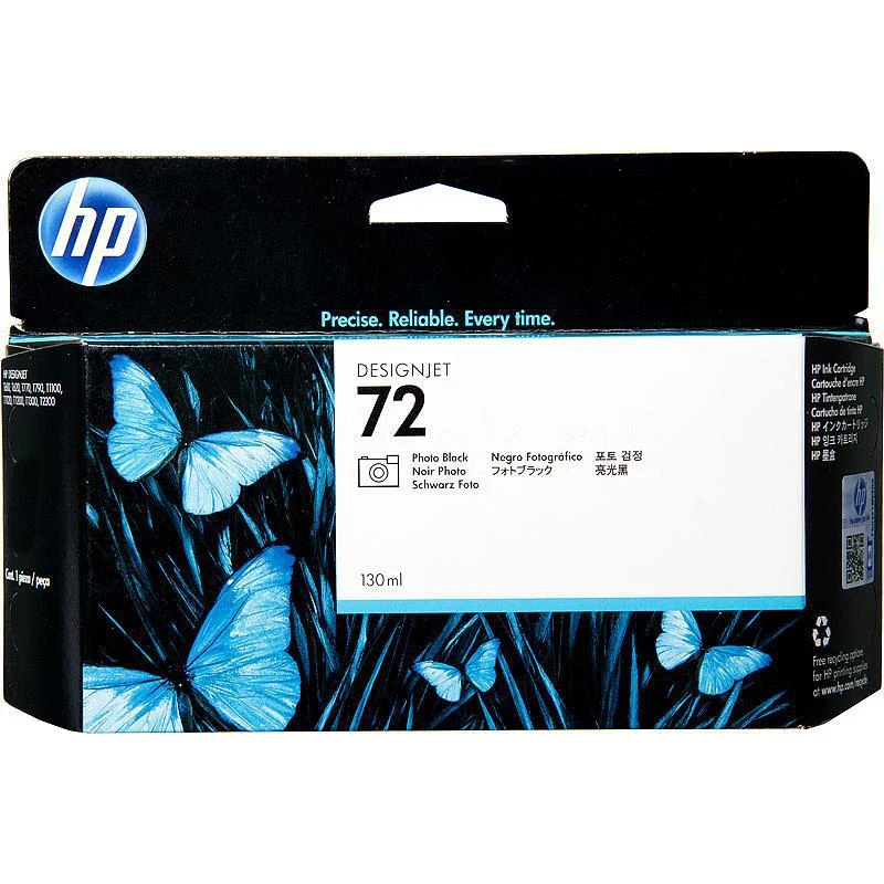 Картридж струйный HP 72 C9370A черный(130мл) для HP DJ T1100/T610