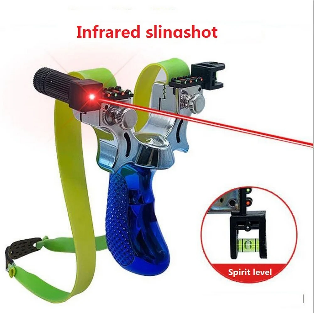 

98k Laser Slingshot High Precision Outdoor Fast Bow Pressing Precision Infrared Slingshot Outdoor Hunting Shooting Sling Shot