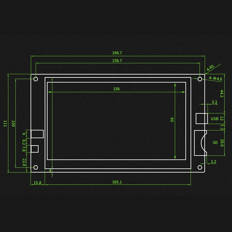 Makerbase 3D-принтер дисплей управления 7 дюймов нажатие на экран поддержка предварительного просмотра Gcode модель с 7 языками MKS TFT70