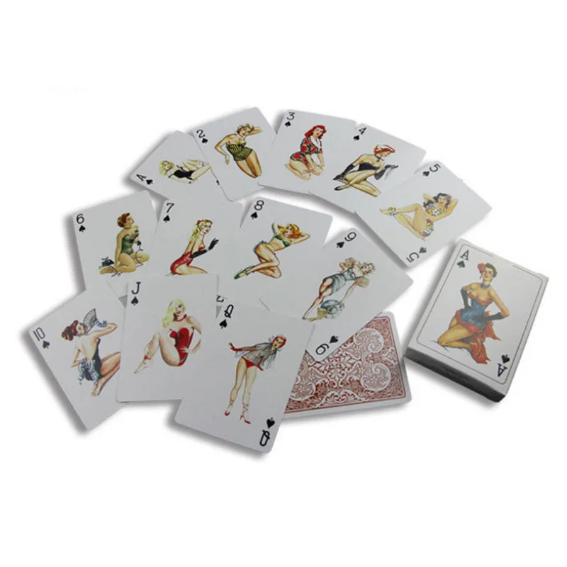 Playing Cards Customizable Plastic PVC Environmentally Friendly Poker Adult Beauty Sexy Game Card Customizable Manufacturers