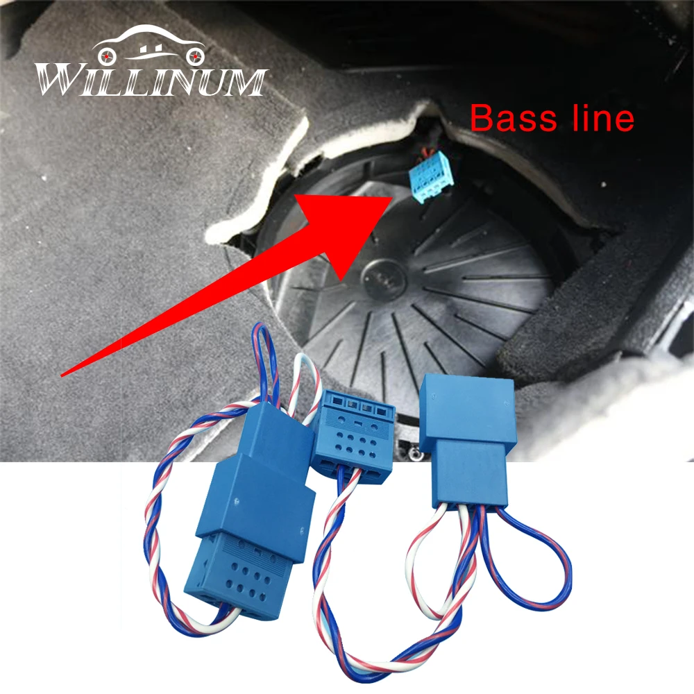 Car subwoofer Wiring fit for BMW F10 F11 F07 F20 F30 F32 F25 G30 speaker adapter horn harness bass low range line cable audio speaker adapter
