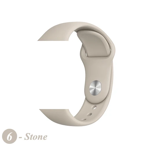 6-stone Ремешок для Apple Watch 38 мм 42 мм iWatch 4 ремешок 44 мм 40 мм спортивный силиконовый мягкий браслет correa Apple watch 5 4 3 2 аксессуары - Цвет ремешка: 6-stone