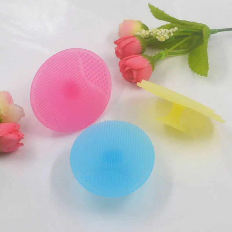 1/2pcs Soft Brush Facial Care Exfoliating Brush Infant Baby Soft Silicone Wash Face Cleaning Pad Skin SPA Scrub Cleanser Tool