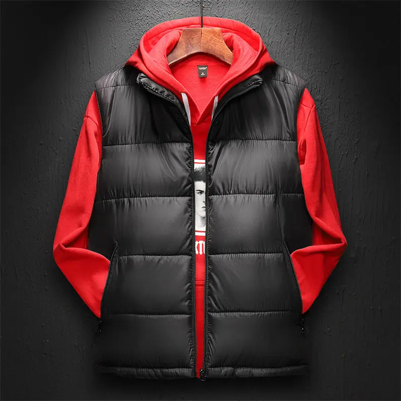 Male Vest Coat 2019 Autumn Winter Men Sleeveless Jacket Camouflage Padded Down Vest Men Waistcoat Brand Clothing Plus Size 6XL 16