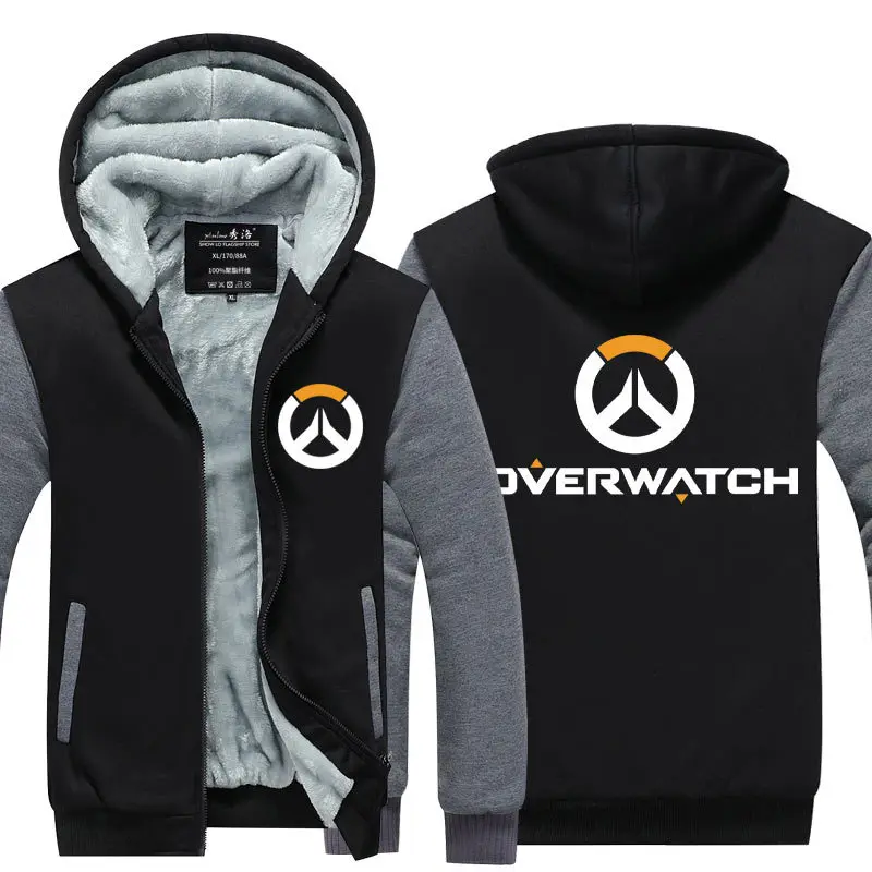 Dva OW Overwatch Mercy Mei зимняя куртка на молнии из плотного флиса уличная Толстовка Спортивная толстовка с капюшоном костюм для косплея