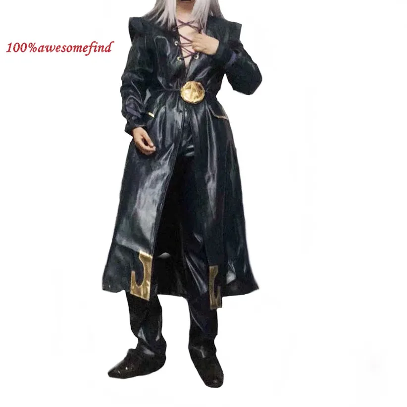 JoJo Jojo невероятное приключение Золотой ветер Сьерра-Леоне Abbacchio костюм на Хэллоуин костюм Для мужчин взрослых женская куртка из искусственной кожи костюм пальто