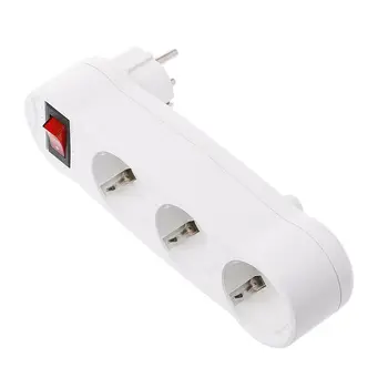 

European (Germany) one turn three belt switch conversion plug standard power adapter socket