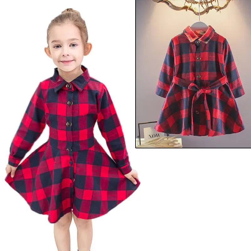 Newborn Kid Girl Christmas Dress Toddler Baby Girl Fashion Long Sleeve