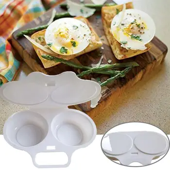 

Useful Two Eggs Microwave Omelet Cooker Pan Microweavable Cooker Omelette Eggs Steamer box Kitchen Tools