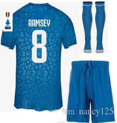 Горячая Распродажа juve Serie A patch soccer jersey DE LIGT Ronaldo комплект для взрослых+ носки футболка для футбола размер S-2XL - Цвет: 3RD