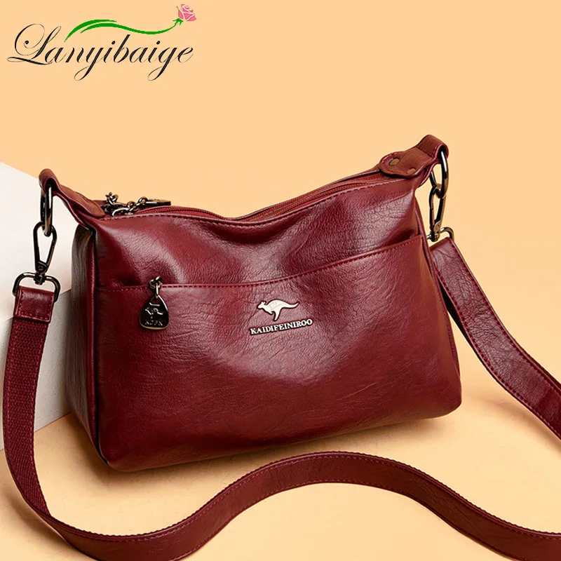 Nuevo  LANYIBAIGE-Bolsos de mano de cuero suave para mujer, bolsas de mano de diseñador, de mano, informales, grandes, 2020 oo3KMRRLXDR