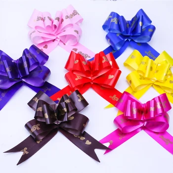 

100pcs 4.5cm Christmas Gift Wrap Pull Bows Gift Ribbons Happy New Year Birthday Party Decoration Supplies Wedding Car Decoration