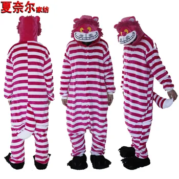 

Cheshire Cat Monocular Monster Dinosaur Flannel Cartoon Animal One-piece Pajama Table Performance Party Costume