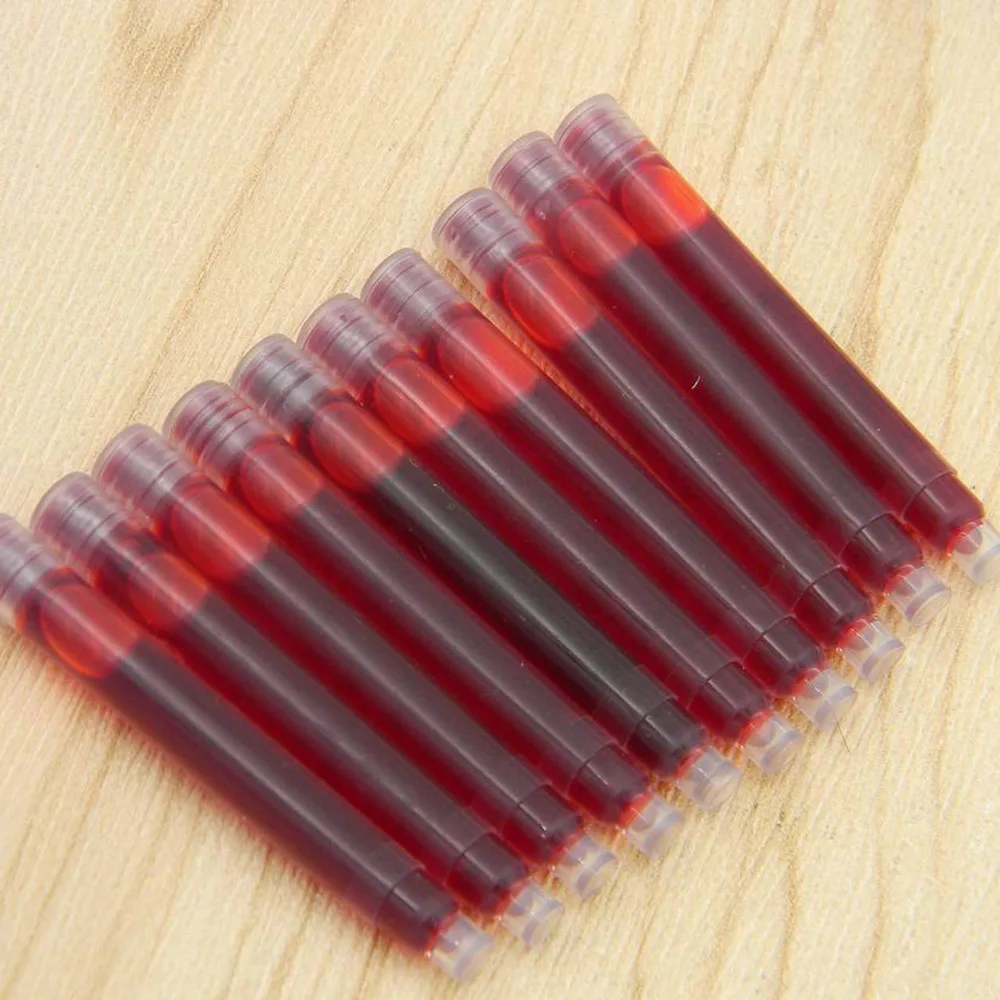 Fountain Pen Ink Fountain Pen ink RED BLUE OR BLACK Standard replacement 2.6MM 10pc Stationery Office school supplies Writing