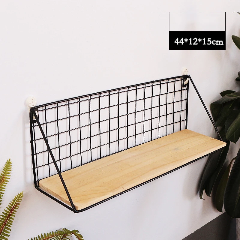 

Wooden Holder Iron Organizer Wall Hanging Shelf Home Decoration durable practical high quality