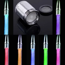 Светящийся, красочный, изменяющийся, светящийся светодиодный кран для душа, датчик температуры, интеллектуальная насадка для воды, кухонные смесители