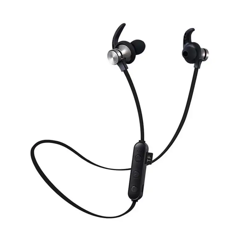 

Bluetooth headset TF plug-in card features 5.0 wireless magnetic absorption motion stereo headset
