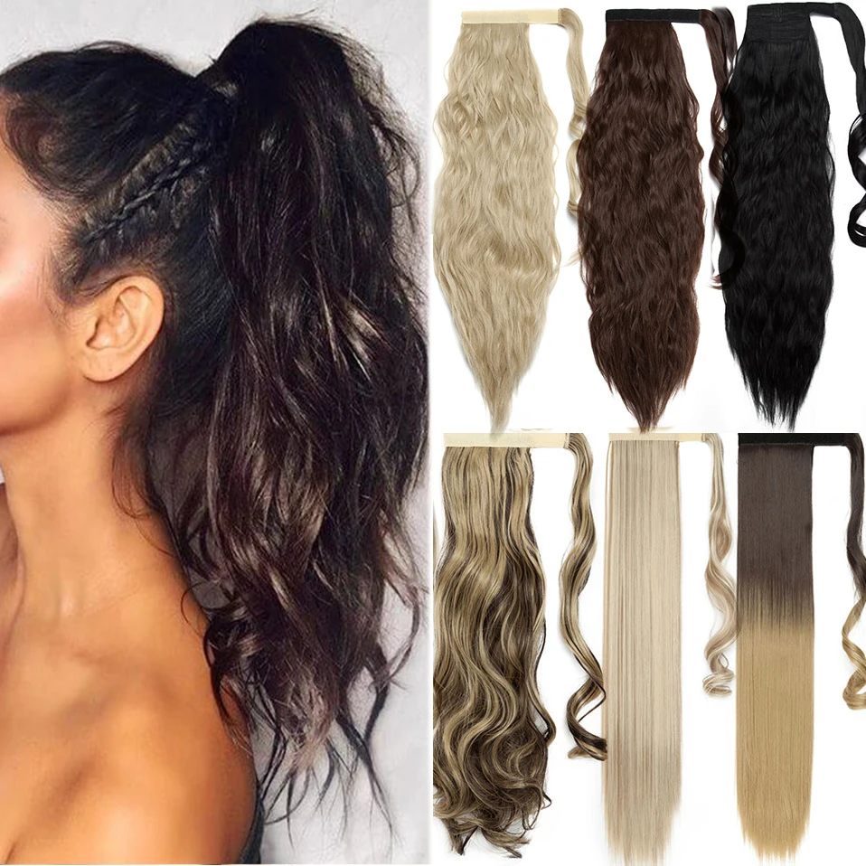 Closeout Hairpiece-Wrap Hair-Extension False-Hair-Tail Clip-In 30colors Synthetic S-Noilite Around w5KnwMRM3