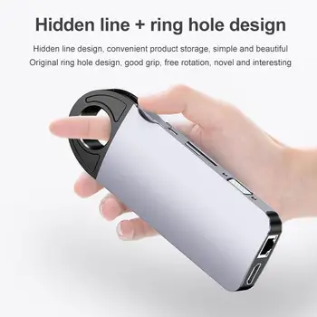 

USB C Laptop Docking Station USB 3.0 HDMI RJ45 Gigabit For MacBook Samsung USB HUB PD Huawei Fealushon Type Dock C W3X9