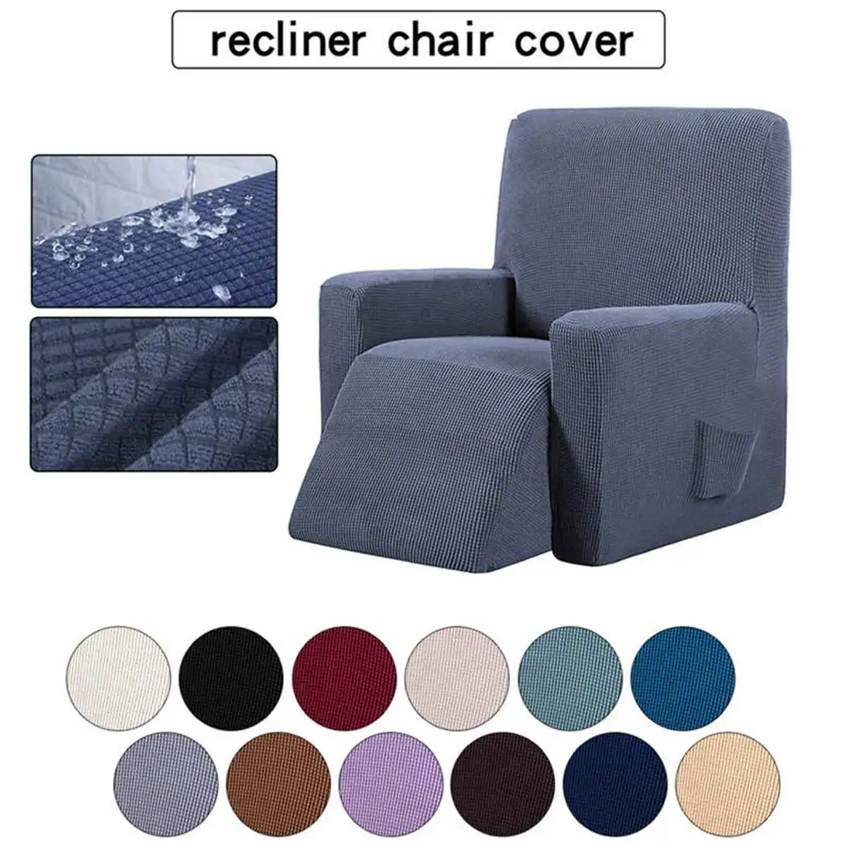

Recliner Couch Cover All-inclusive Sofa Cover Elasticity Stretch Anti-slip Furniture Slipcovers Chair Protector Single Seat Sofa